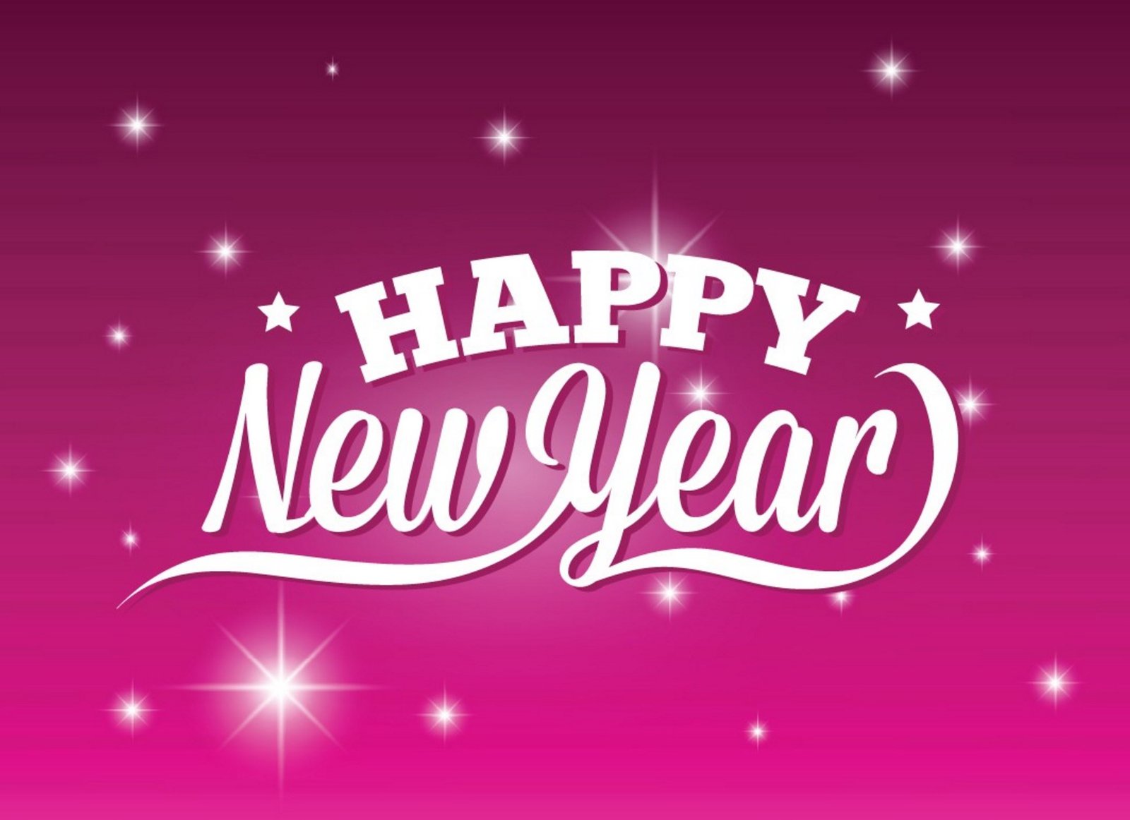 Happy New Year Pink Wallpaper