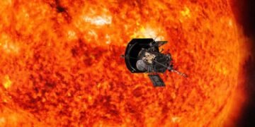 Parker Solar Probe spacecraft approaching the Sun