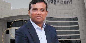 Cognizant CEO Ravi Kumar receiving award