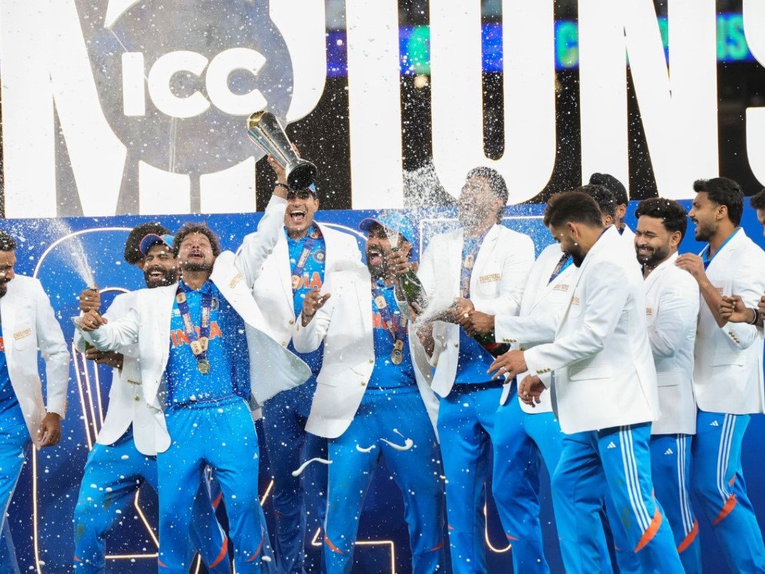 India cricket team celebration 2025 Champions Trophy