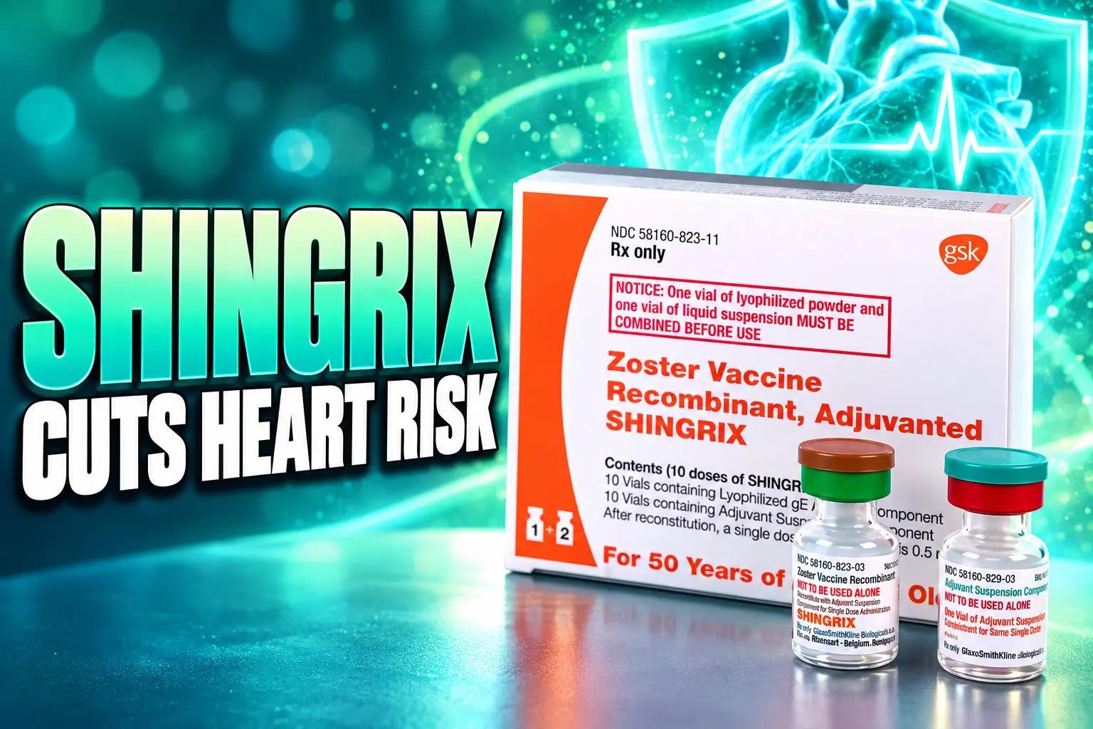 Shingrix 9% lower heart disease vs Zostavax