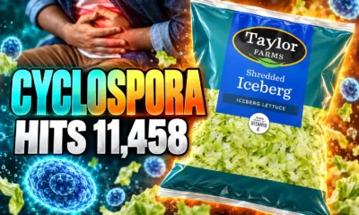 Taylor Farms iceberg lettuce cyclospora 11458 cases