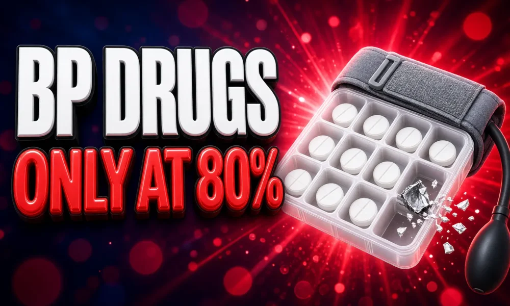 blood pressure drugs cut heart risk only at 80 percent adherence