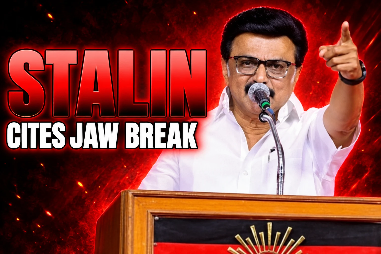 MK Stalin reply to Vijay jaw gesture MISA