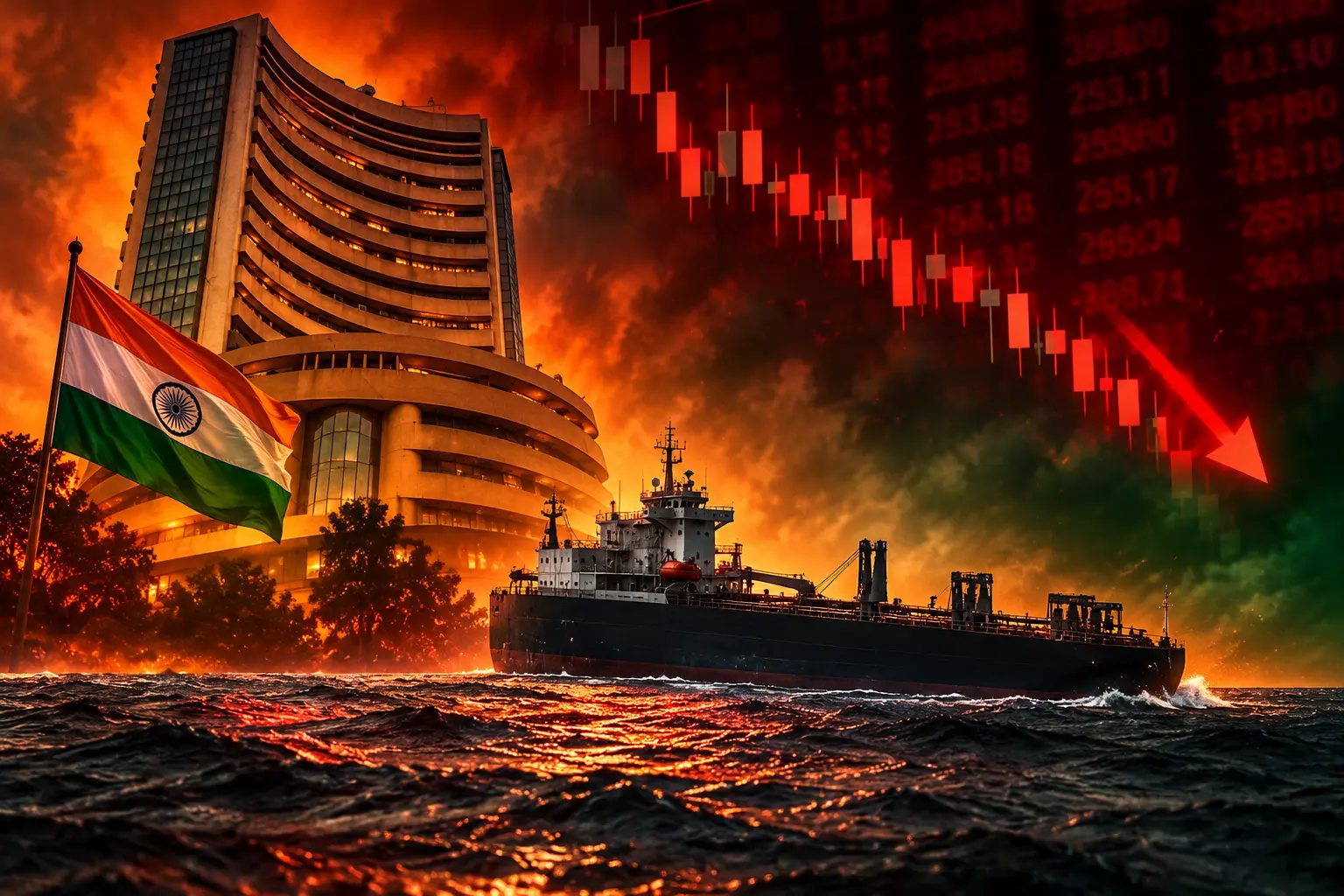 Sensex falls 555 points as oil hits banks