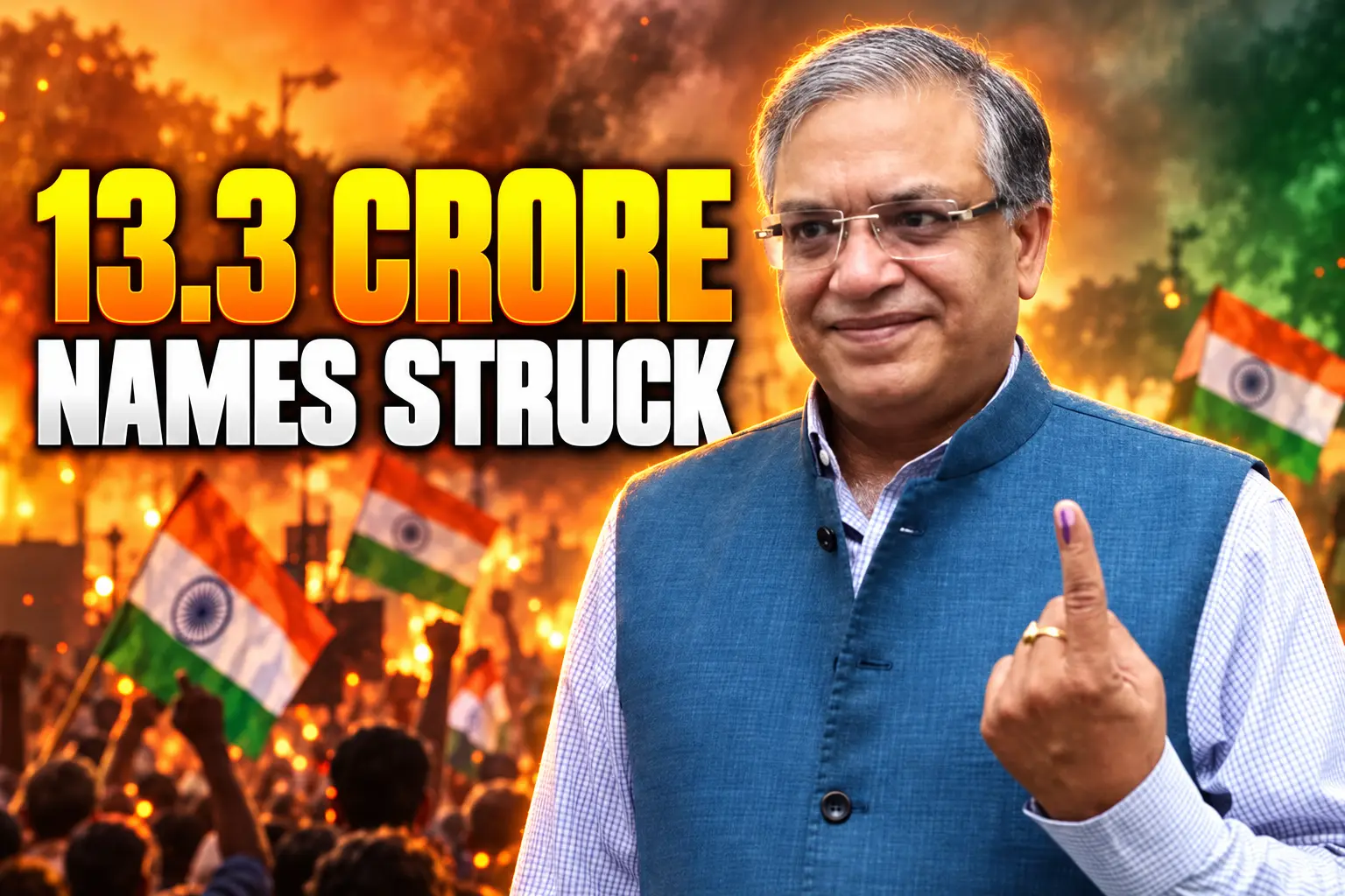India SIR voter list 13.3 crore names deleted