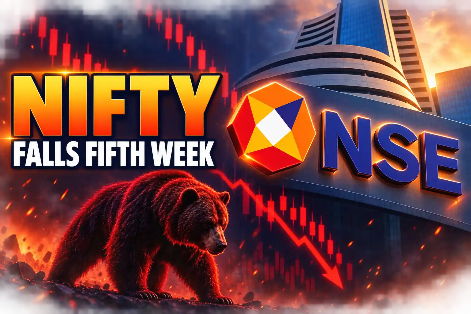 Nifty 50 fifth weekly decline India VIX 12.29
